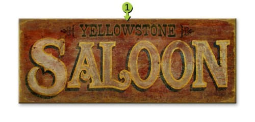 Rustic Vintage-Style Personalized Saloon Bar Sign