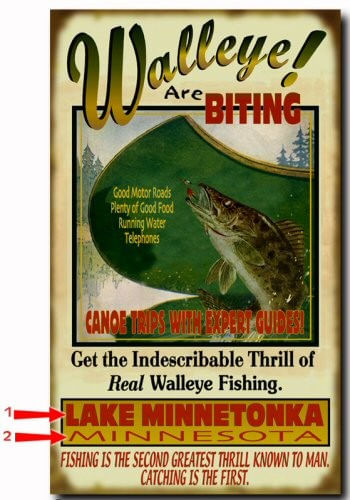 Walleye are Biting Personalized Fishing Sign