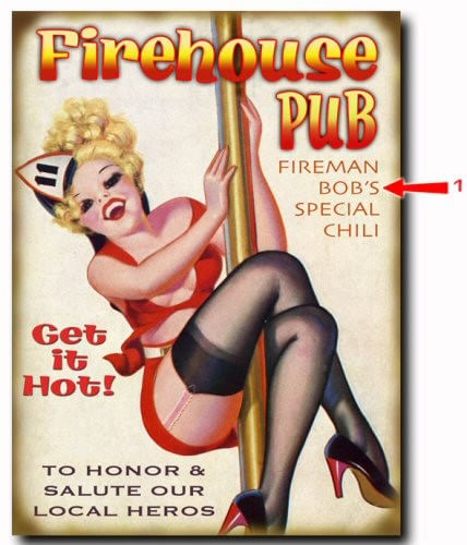 Firehouse Pub Wood or Metal Personalized Sign