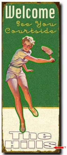 Tennis (Female) Wood or Metal Personalized Sign
