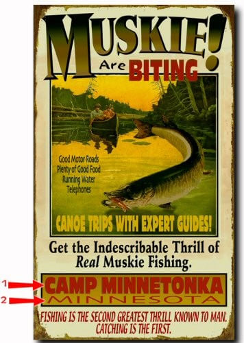Muskie are Biting Personalized Fishing Cabin Sign