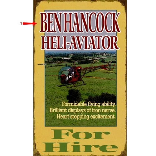 Helicopter Pilot Personalized Retro Aviation Sign