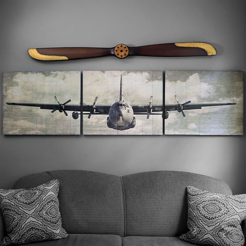 C-130-Hercules-Wooden-Aviation-Triptych-14330-5
