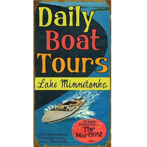 Daily Boat Tours Personalized Sign