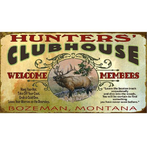 Clubhouse (Elk) Personalized Hunting Cabin Sign