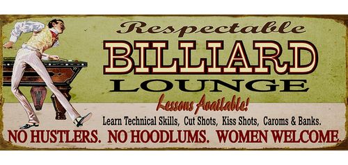 Retro Billiard Lounge Personalized Sign
