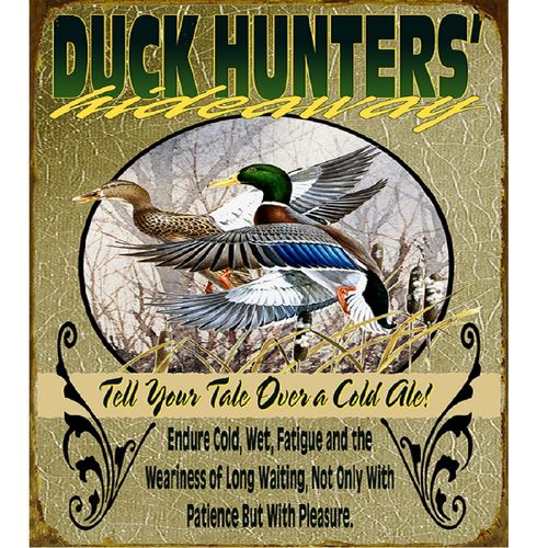 Duck Hunters Hideaway Wood or Metal Personalized Sign