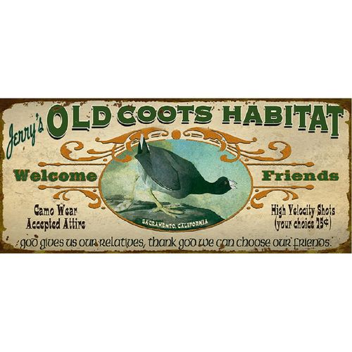 Old Coots Habitat Wood or Metal Personalized Sign