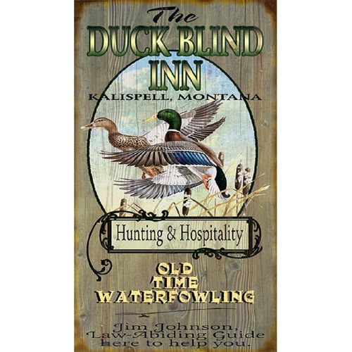 Duck Blind Inn Wood or Metal Personalized Sign