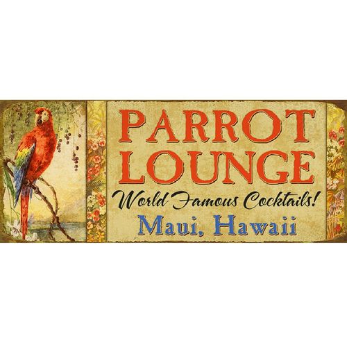 Parrot Lounge Personalized Wood or Metal Bar Sign