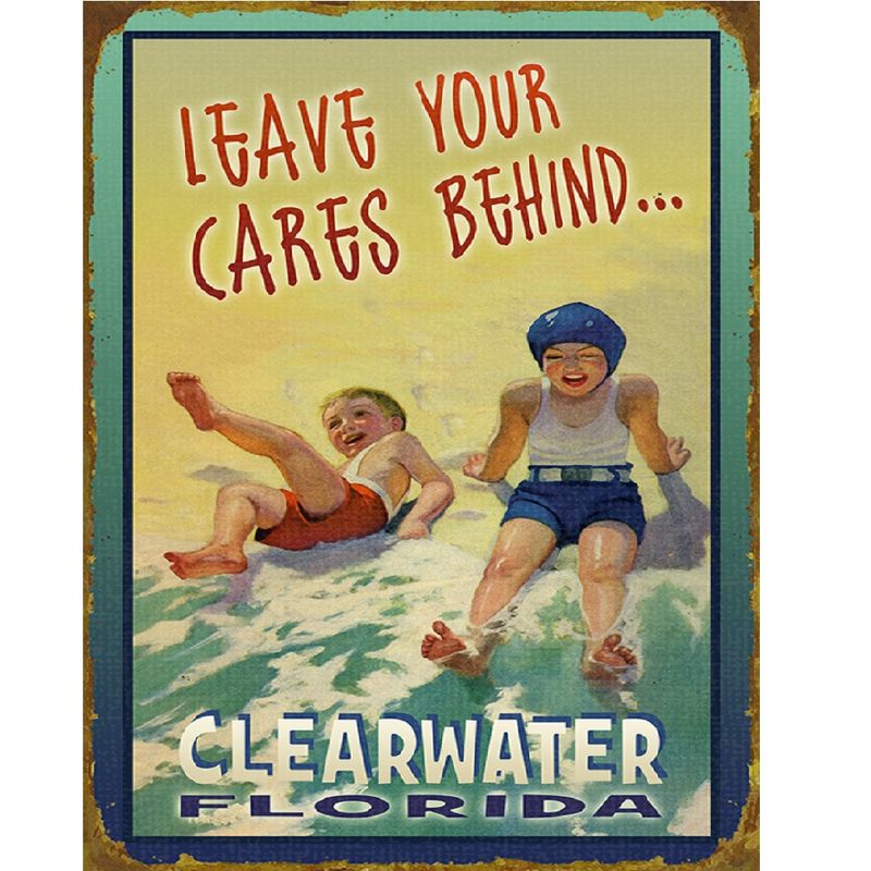 Leave-Your-Cares-Behind-Customized-Wood-or-Metal-Beach-Sign-13317