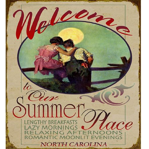 Welcome to Our Summer Place Wood or Metal Personalized Sign