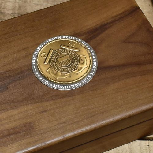 Coast Guard Commemorative Keepsake Box with Brass Medallion
