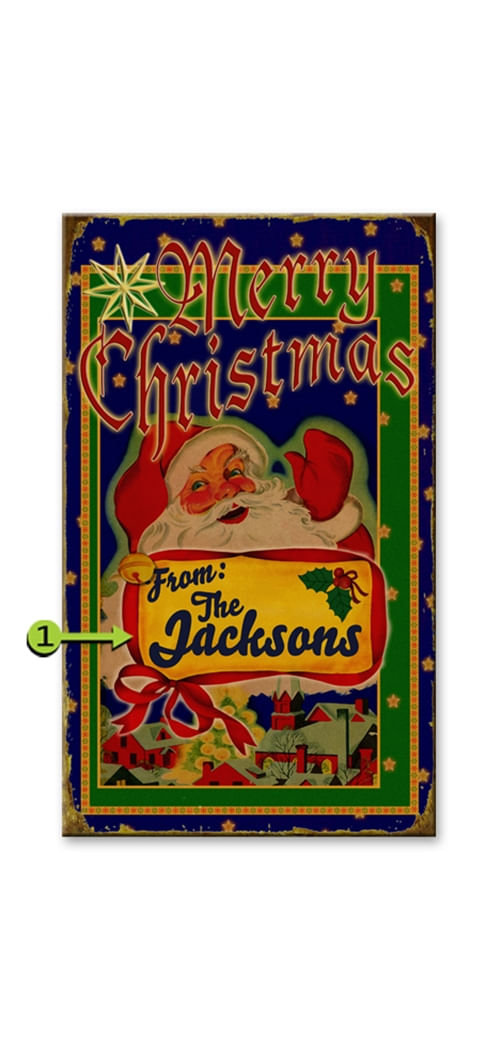 Merry Christmas Santa Personalized Sign