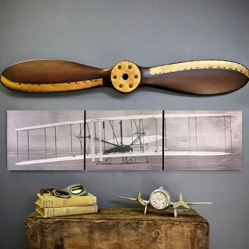 Wright Flyer Triptych with 40in Propeller Set