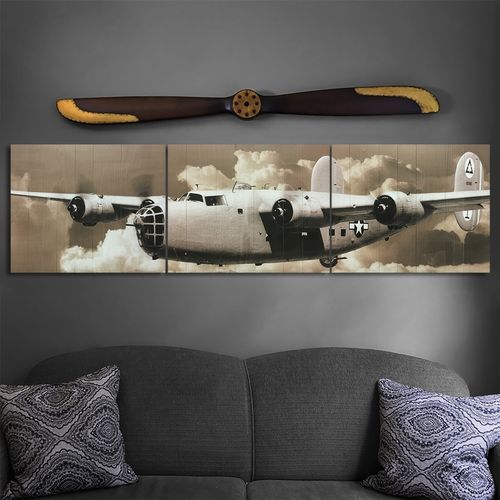 B-24 Liberator 90 Inch Triptych Second
