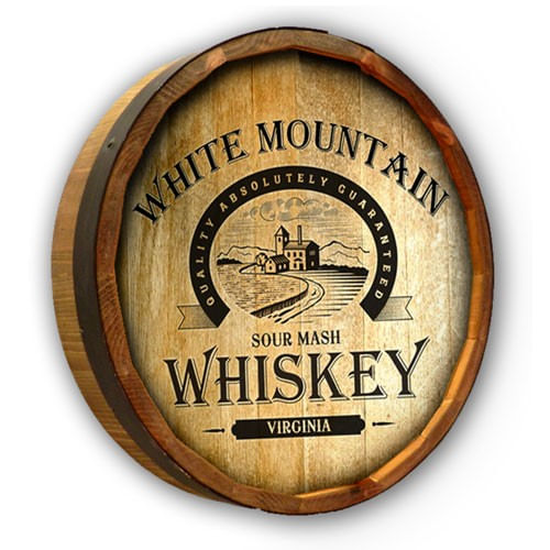 Sour Mash Whiskey Personalized Quarter Barrel Sign