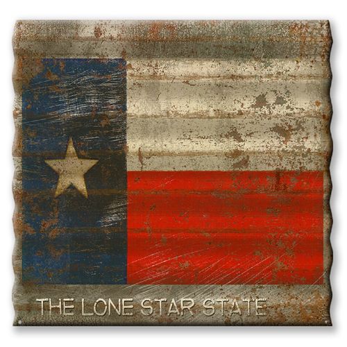 Texas State Flag Corrugated Metal Sign