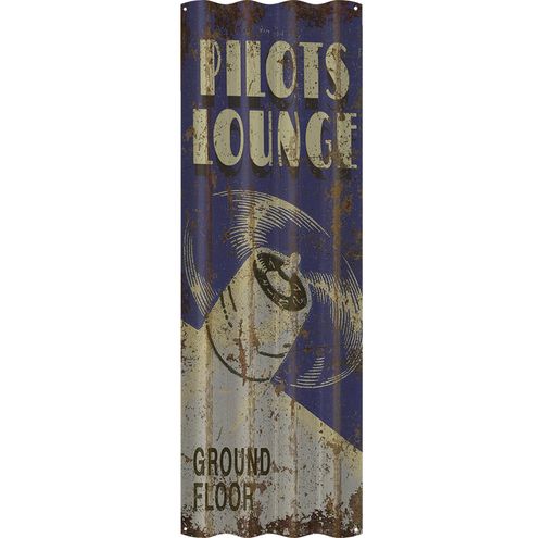 Personalized Pilots Lounge Corrugated Metal Sign