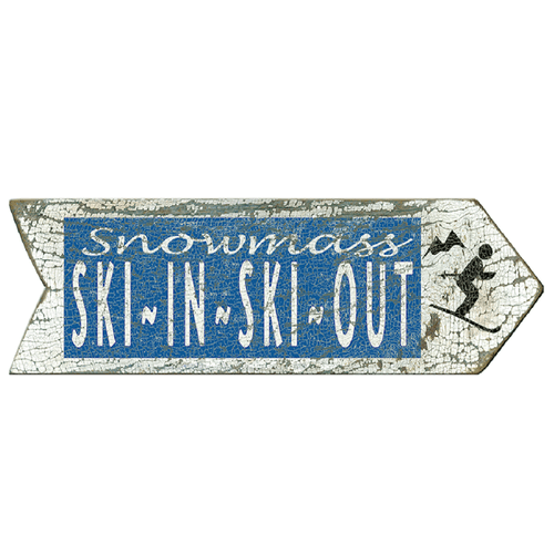 Ski In Personalized Arrow Sign