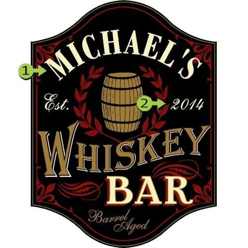Whiskey Bar Customized Sign