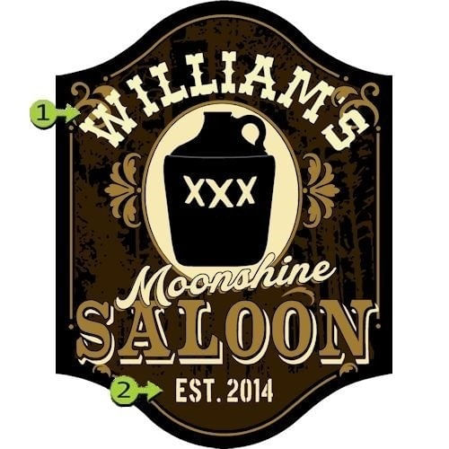 Moonshine Saloon Customized Sign