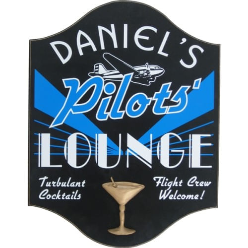 Pilots Lounge Personalized Sign