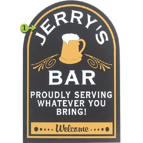 Personalized Bar Proudly Serving You Sign