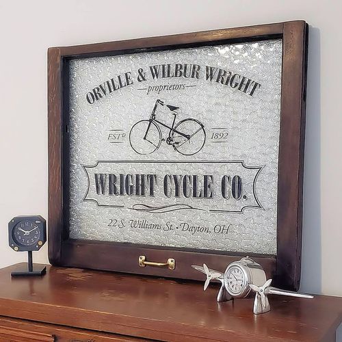 Wright Cycle Company Window Frame