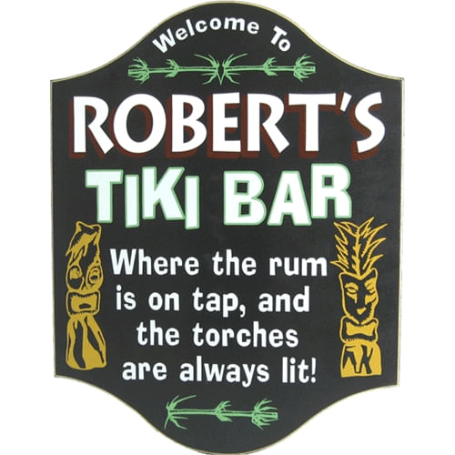 Tiki Bar Personalized Pub Sign