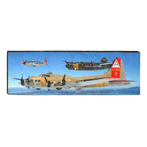 WWII Planes Wood Plank
