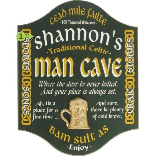 Irish Man Cave Personalized Wood Sign