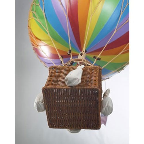 Rainbow Striped Vintage Hot Air Balloon Model