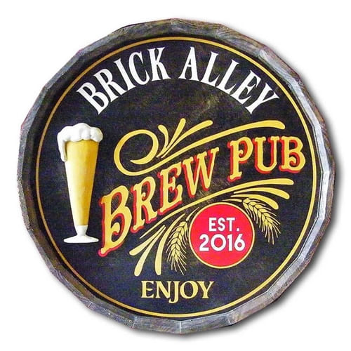 Brew Pub Personalized Bar Sign