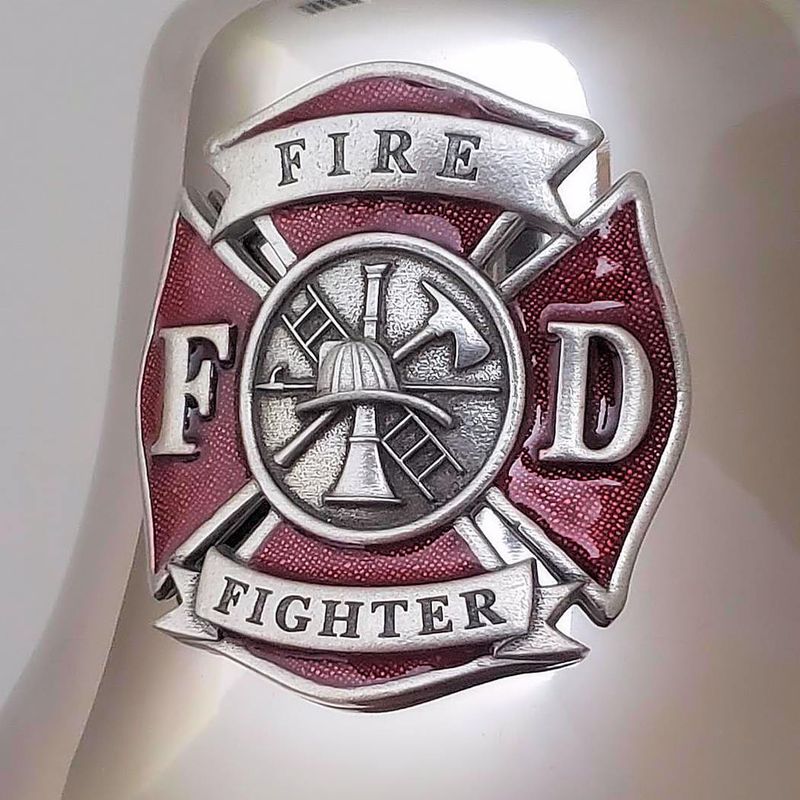 Firefighter-Emblem-on-7-Inch-Nickel-Wall-Bell-5026-5