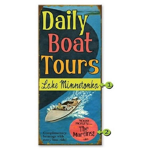 Daily Boat Tours Personalized Sign