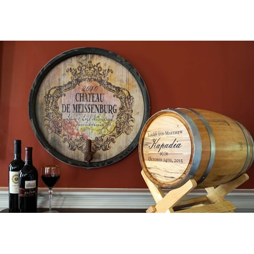 Cau Personalized Wine Barrel End Bar Or Cellar Sign Asimplertime Com - Wine Barrel Wall Decor Personalized