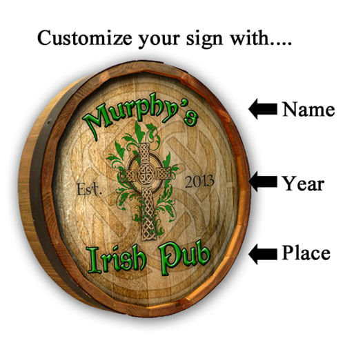 Irish-Pub-Themed-Personalized-Quarter-Barrel-Sign-688-3
