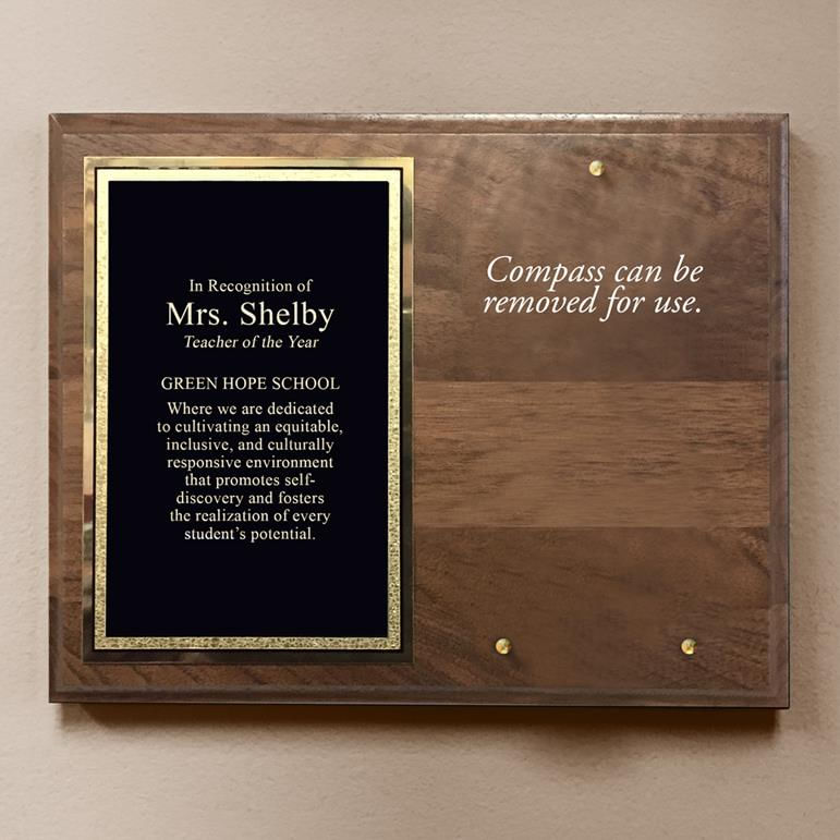 Teacher-Compass-On-Personalized-Plaque-11432-3