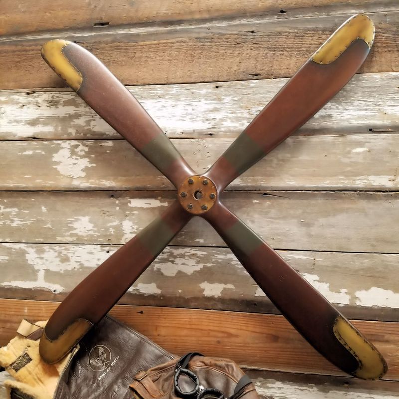 46 Inch Four Blade Wood Airplane, Wooden Airplane Propeller Ceiling Fan