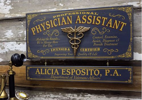 Physician Assistant Wood Sign with Optional Personalization