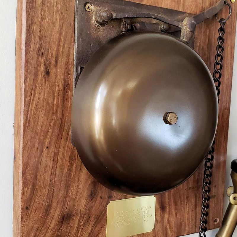 Large Brass Ringside Boxing Bell on Plaque