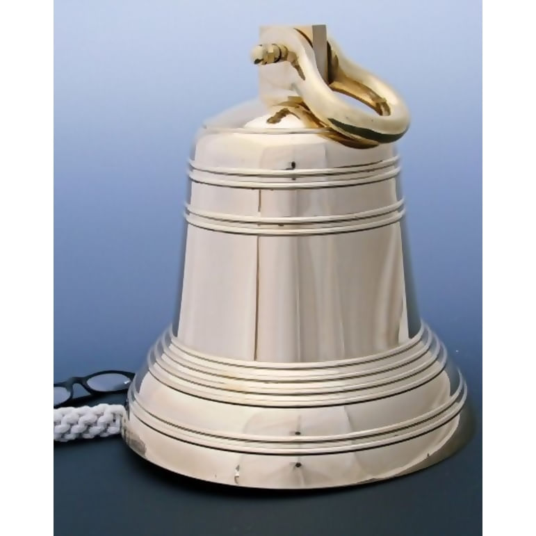 12-Inch-Ridged-Polished-Brass-Bell-With-Shackle-7730