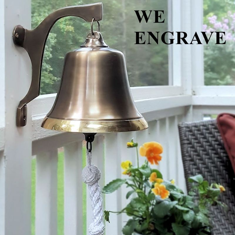 7-Inch-Two-Toned-Brass-Engravable-Wall-Bell---4-5-pounds-8188