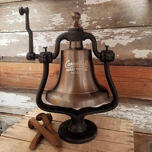 Large Brass Railroad Bell - Antiqued