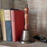 Large-Brass-Hand-Bell---11-Inch-Tall---Antiqued-9765-5