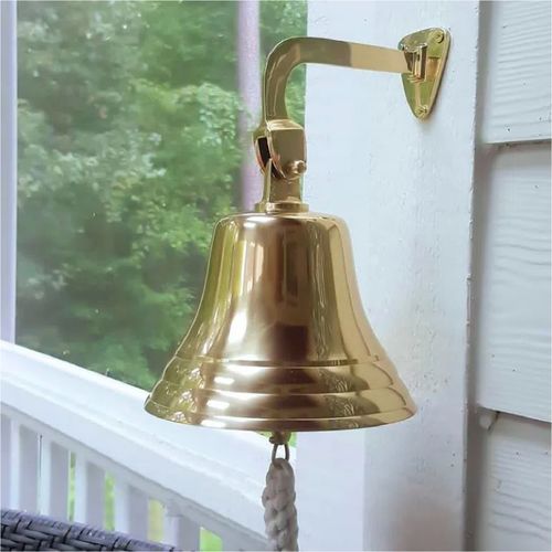 Pre-Order! 8 Inch Brass Engravable Ship/Wall Bell- Polished