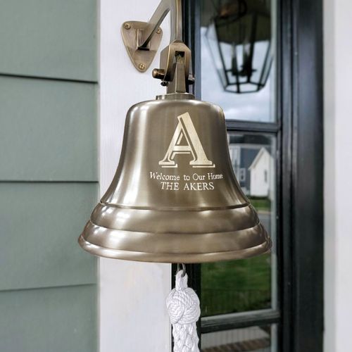 Pre-Order!  Family Name Initial Wall Bell - 8 Inch