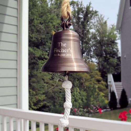 8 Inch Ridged Hanging Bell With Shackle