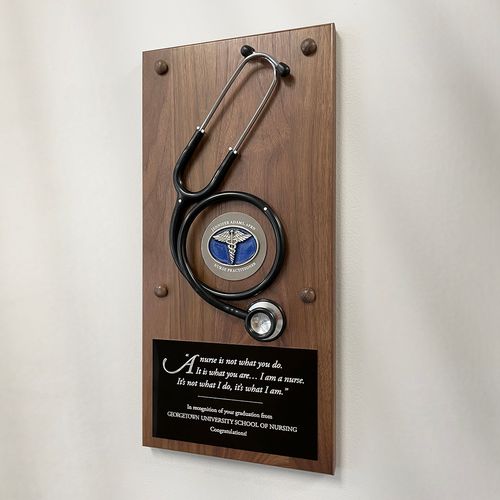 Personalized Nurse Stethoscope Wood Plaque